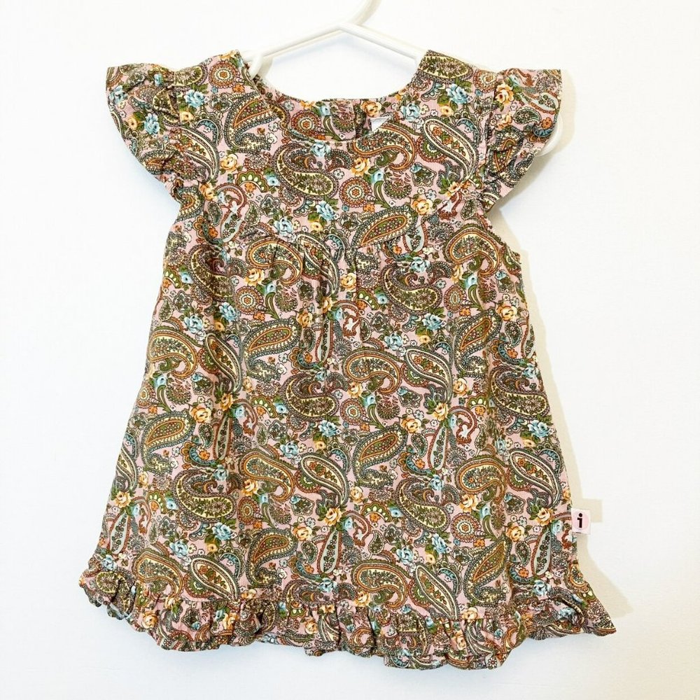Icky Baby Paisley Corduroy Dress 24m